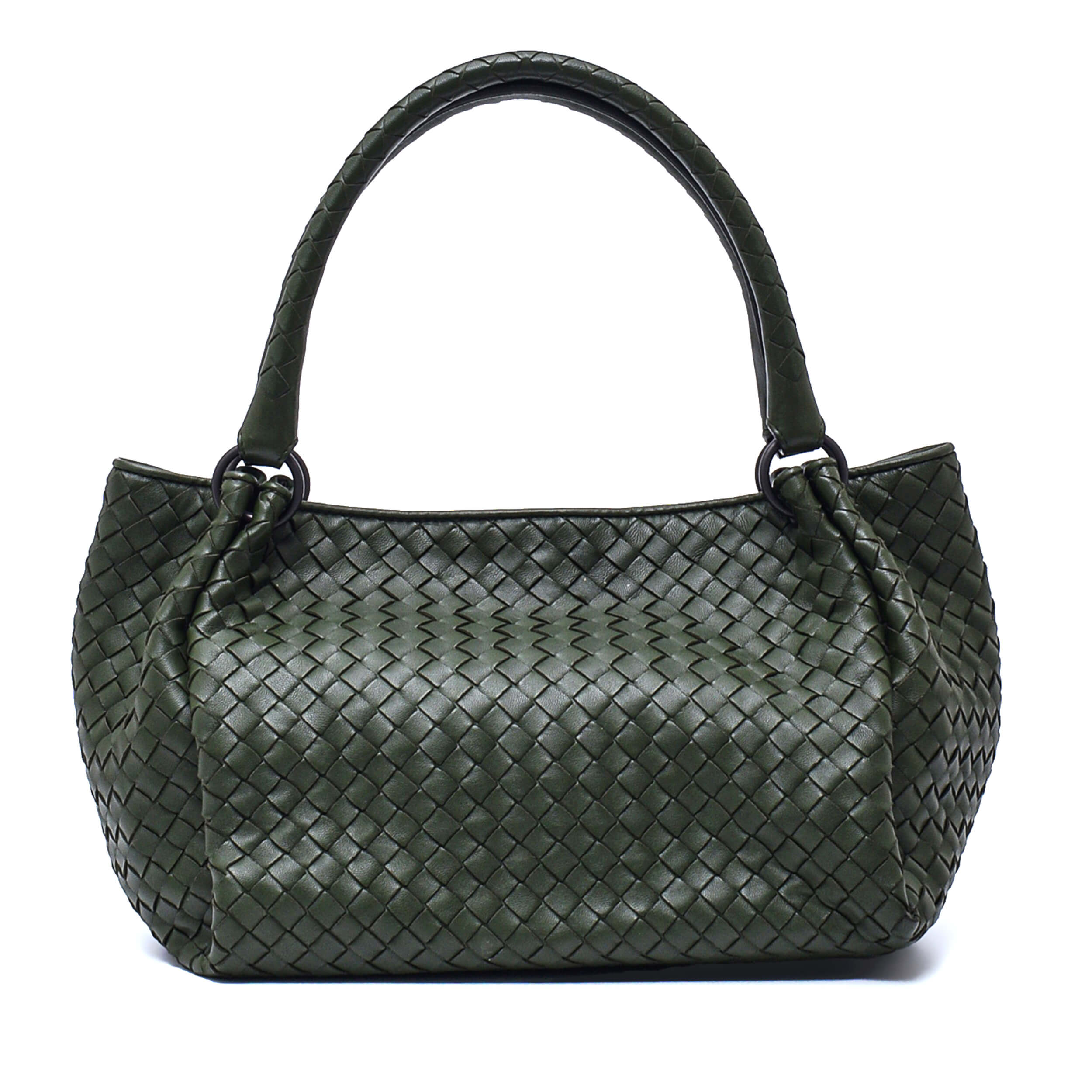 Bottega Veneta - Green Intrecciato Nappa Leather Small Parachute Bag